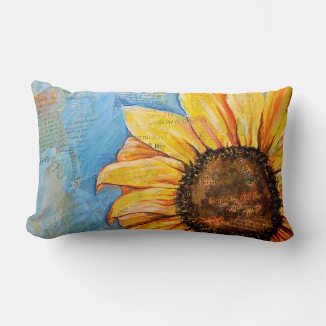 No tenga ninguna almohada del Lumbar del girasol (Anverso)