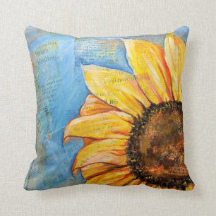 No tenga ninguna almohada grande del girasol del