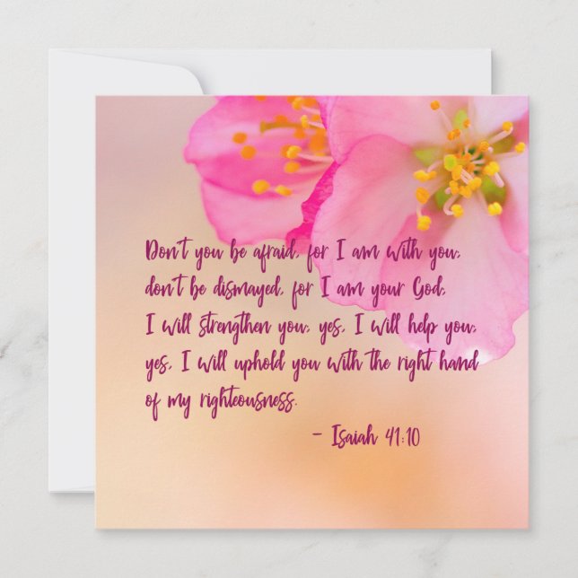 No tengas miedo de la floral cristiana (Anverso)