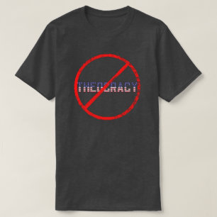 No Teocracia Iglesia y Estado Camiseta de Protesta