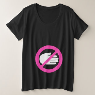 No tocar las manos de señas de la camiseta de mate