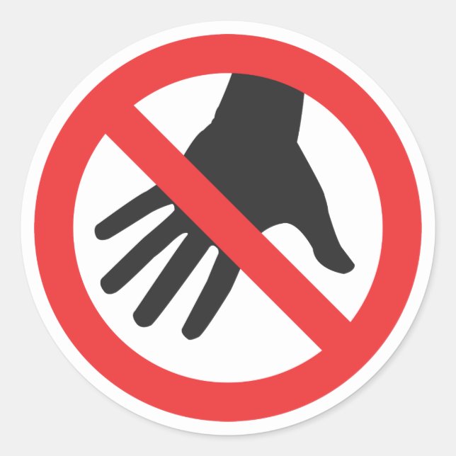 No tocar Pegatina (Anverso)