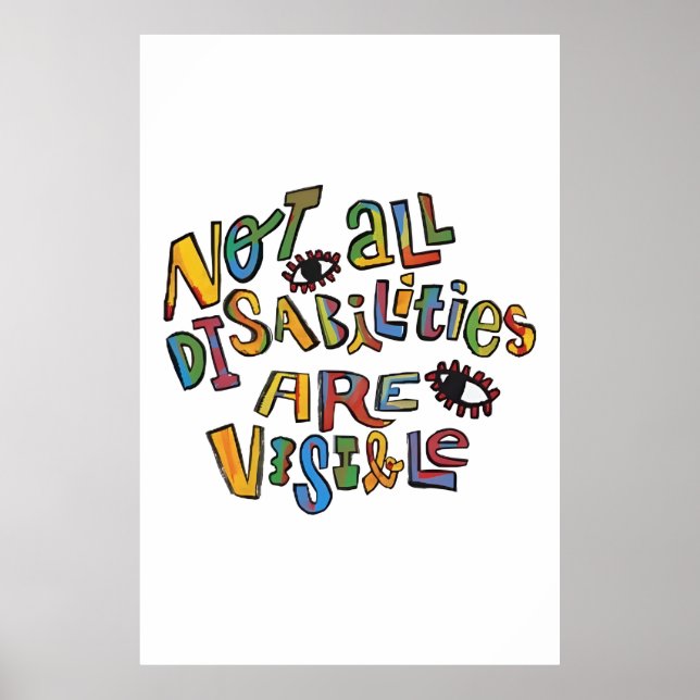 No todas las discapacidades son Posters de citas v (Frente)