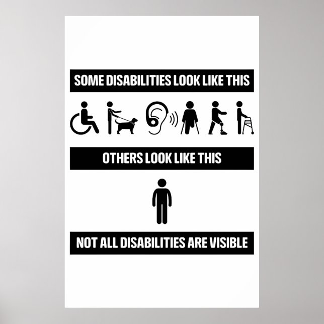 No todas las discapacidades son Posters de logotip (Frente)