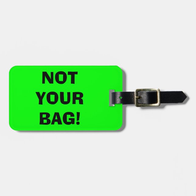 NO TU BOLSA Etiquetas Neon Green (Frente Horizontal)