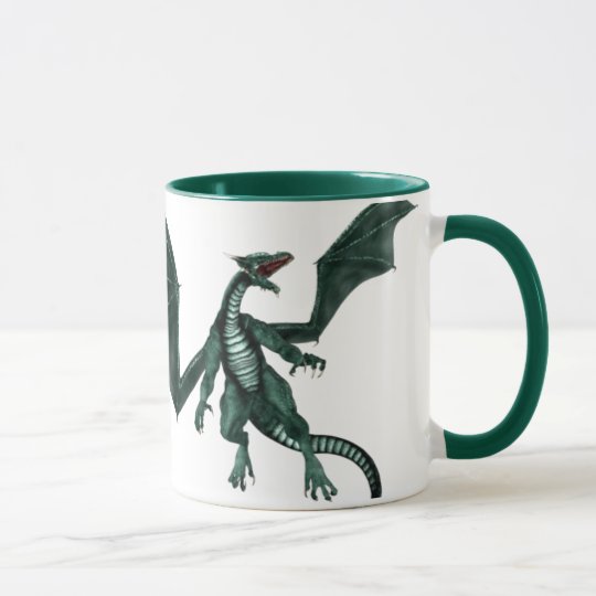 No una taza del dragón de la persona de la mañana