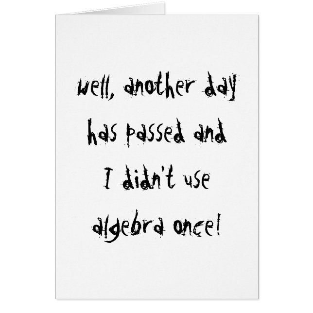 No utilicé álgebra (Frente)