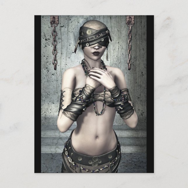 No ver la tarjeta postal de arte gótico del mal (Anverso)