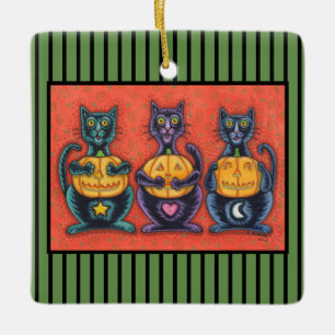 NO VER NINGÚN GATOS NEGROS MALOS, ORNAMENTO DE VAC