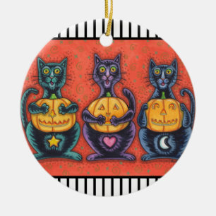 NO VER NINGÚN GATOS NEGROS MALOS, ORNAMENTO DE VAC