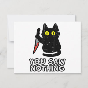 No viste nada de negro Gato Gracioso Halloween