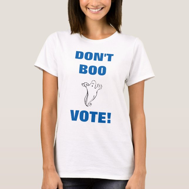 ¡No vote Boo! - 3 billones de camisetas femeninas (Anverso)