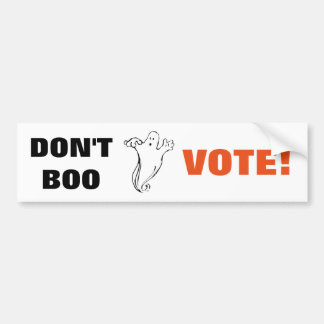 ¡No Voten Boo! - 1 pegatina de parachoques