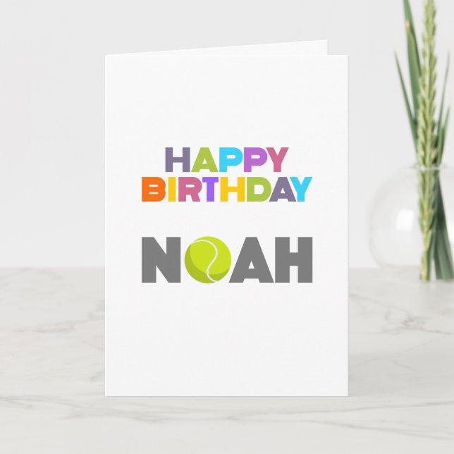 Noah Cumpleaños Tarjeta de agradecimiento (Anverso)