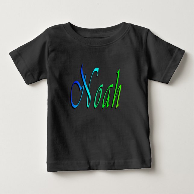 Noah, Nombre, Logo, Camiseta negra de bebé (Anverso)
