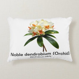 Noble orquídea de dendrobio Acento Almohada