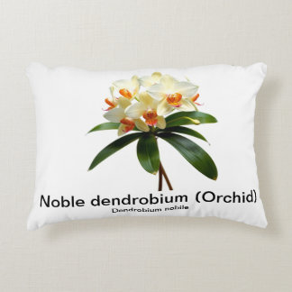 Noble orquídea de dendrobio Acento Almohada