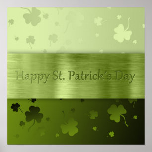 Noble St. Patrick's Day Shamrock - impresión Poste