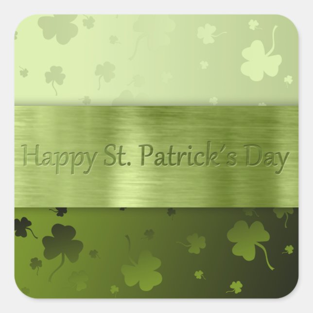 Noble St. Patrick's Day Shamrock - Pegatina (Anverso)