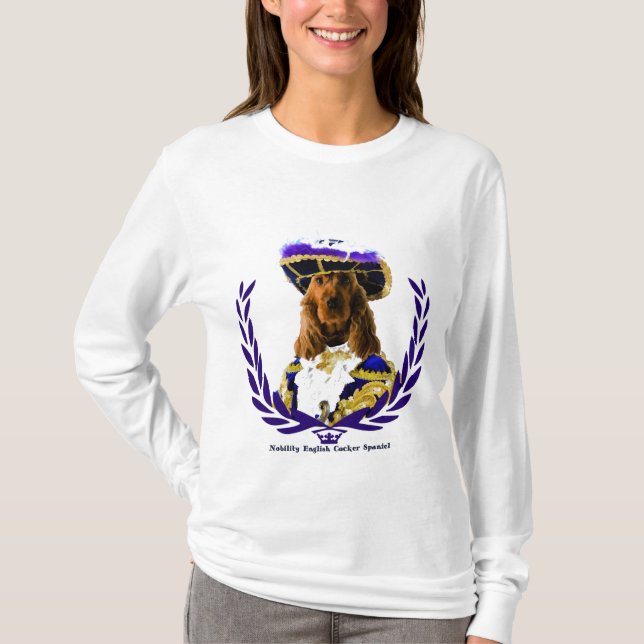 Nobleza Brown de la camiseta de cocker spaniel del (Anverso)