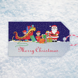 Noche antes de las etiquetas de regalo de Navidad