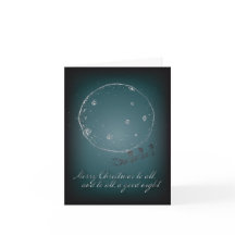 Noche antes de los Navidades, tarjeta de felicitac