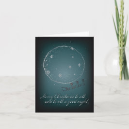 Noche antes de los Navidades, tarjeta de felicitac