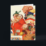 Noche antes del navidad<br><div class="desc">Artista: La mujer grande de J.C. Leyendecker el | cargada con los paquetes arrastra al muchacho gritador adelante</div>