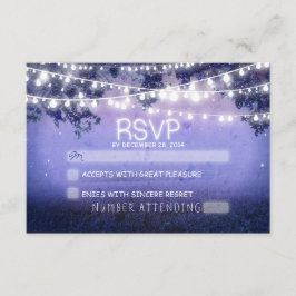 noche azul y faroles boda rústica RSVP