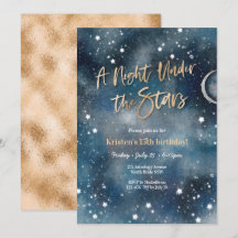 Noche bajo las estrellas Invitación de Oro