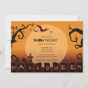 Noche brillante - invitación de fiesta de hallowee