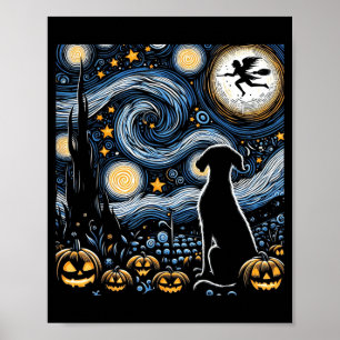 Noche de Arte Estrellado de Halloween Arte Perro C