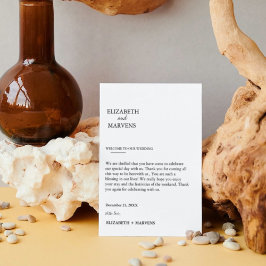 Noche de boda Minimalista moderno Eventos Tarjeta