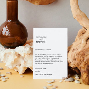 Noche de boda Minimalista moderno Eventos Tarjeta 