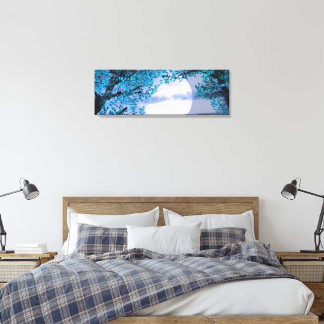 Noche de calma bajo el árbol azul - Arte digital (Insitu(Dormitorio))