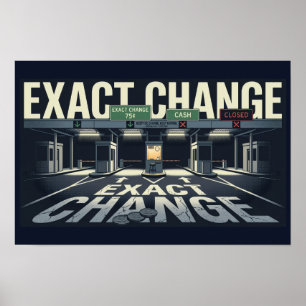 Noche de conducción retro de cambio exacto Póster