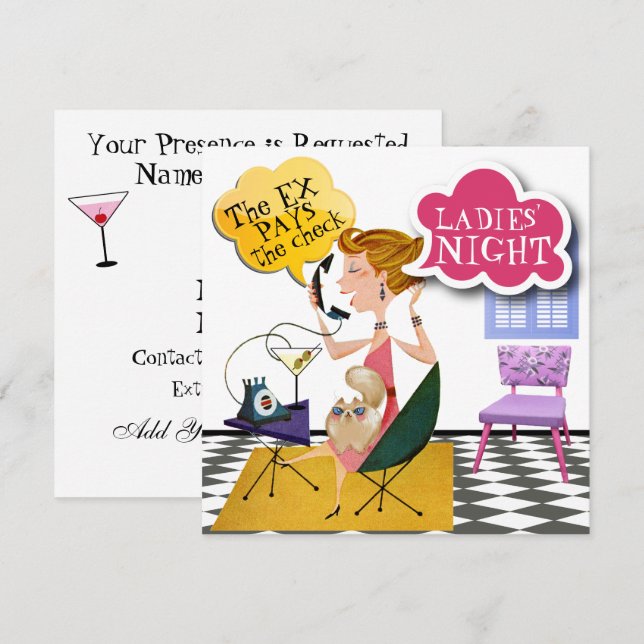 Noche de Damas - Invitación SRF (Anverso / Reverso)