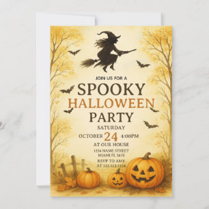 Noche de Fright Spooky Invitación a la fiesta de H