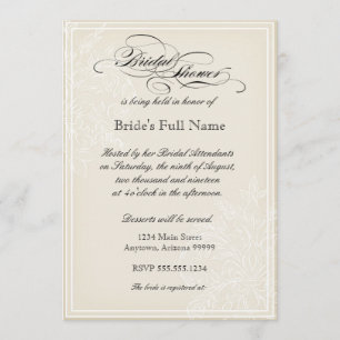 Noche de gloria Hydrangea Bridal Ducha Invitación