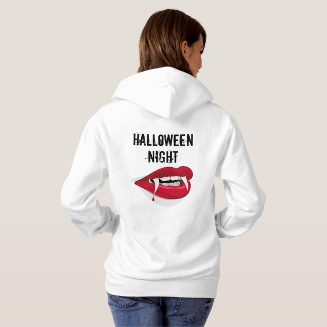 Noche de Halloween 2 Camisas sudaderas capuchadas  (Reverso completo)