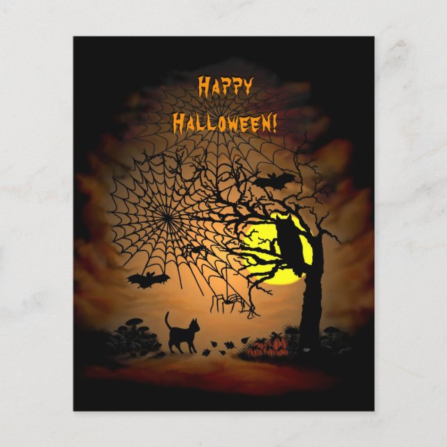 Noche de Halloween, ¡Feliz Halloween! Flyer (Frente)