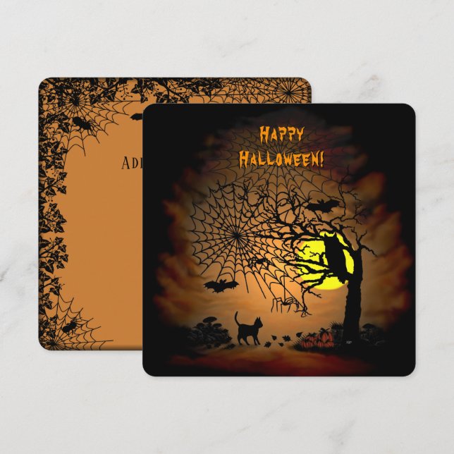 Noche de Halloween, ¡Feliz Halloween! Menú (Anverso / Reverso)