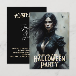 Noche de Halloween Gótica de Misterio Invitación