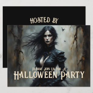 Noche de Halloween Gótica de Misterio Invitación