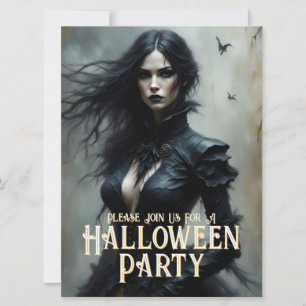 Noche de Halloween Gótica de Misterio Invitación