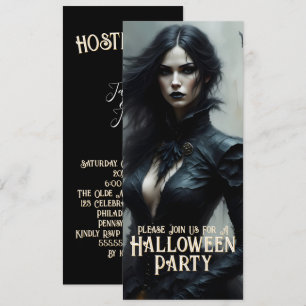 Noche de Halloween Gótica de Misterio Invitación
