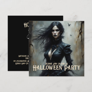 Noche de Halloween Gótica de Misterio Invitación