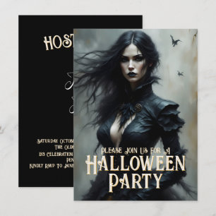 Noche de Halloween Gótica de Misterio Invitación