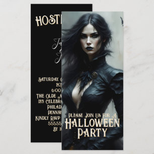 Noche de Halloween Gótica de Misterio Invitación