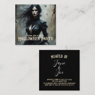 Noche de Halloween Gótica de Misterio Invitación